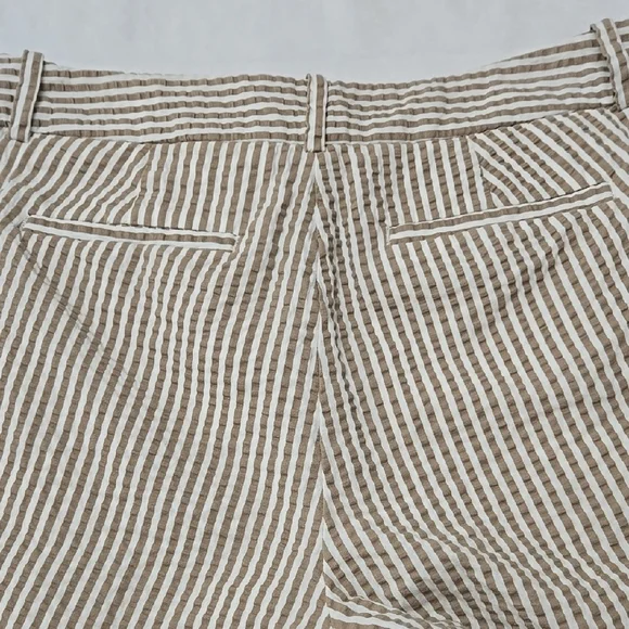 A New Day 100% Cotton Tan/White Striped Pants - Picture 9 of 11